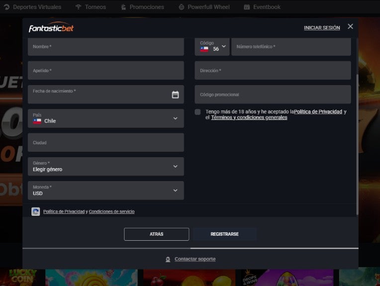 registro fantasticbet chile