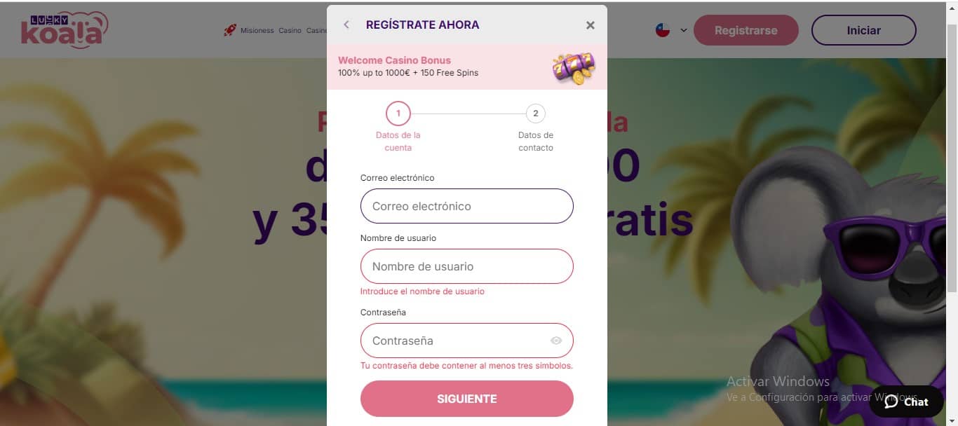 Como Registrarse En Lucky Koala casino online chile